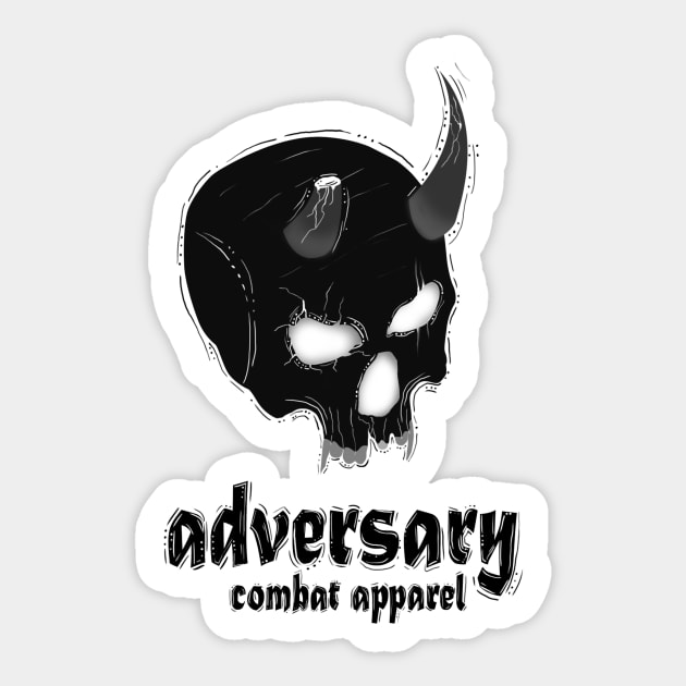 The Black Demon Skull Sticker by whytewade